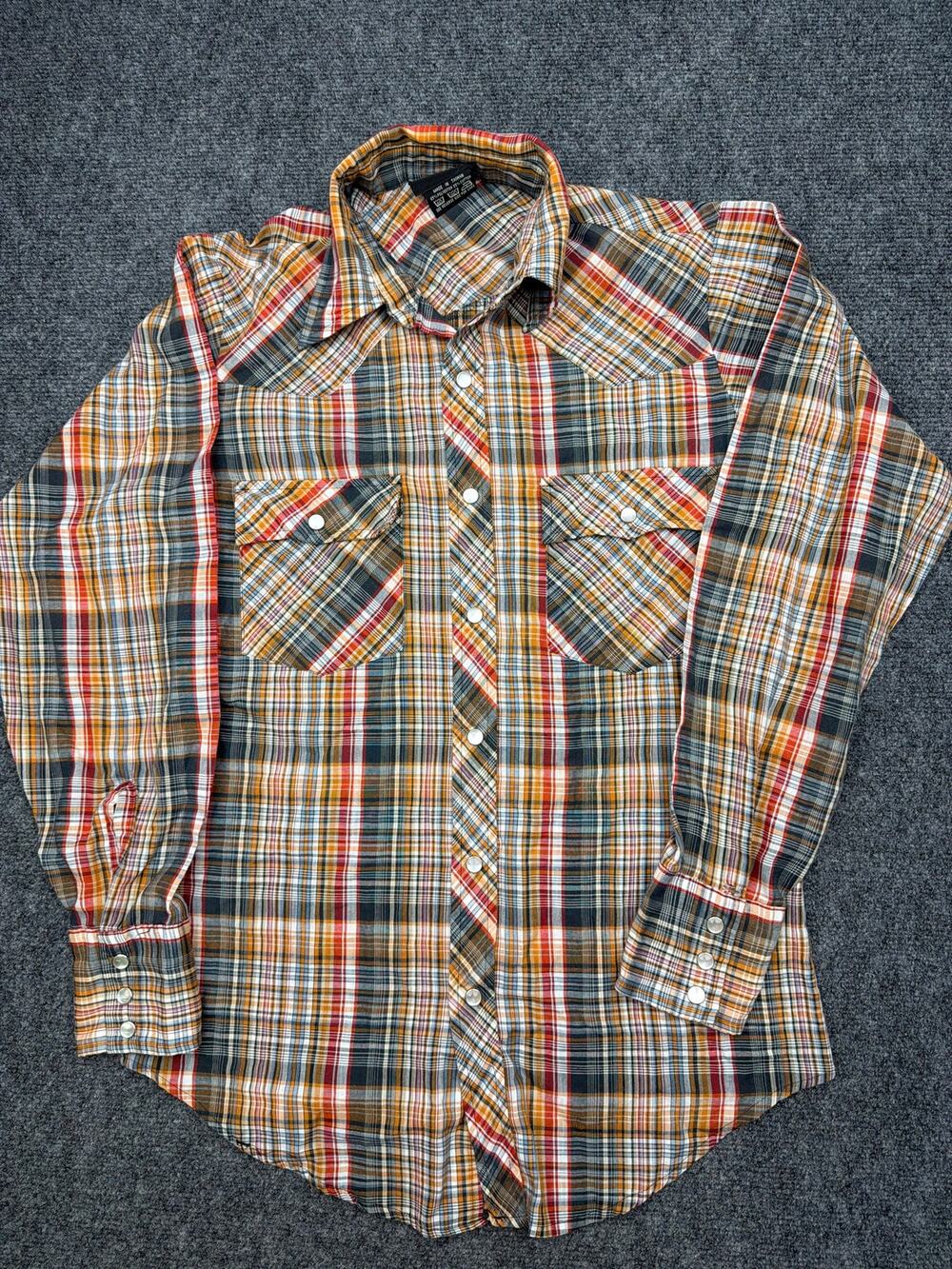 Vintage Delta Sportswear Pearl Snap Western Shirt Size Small